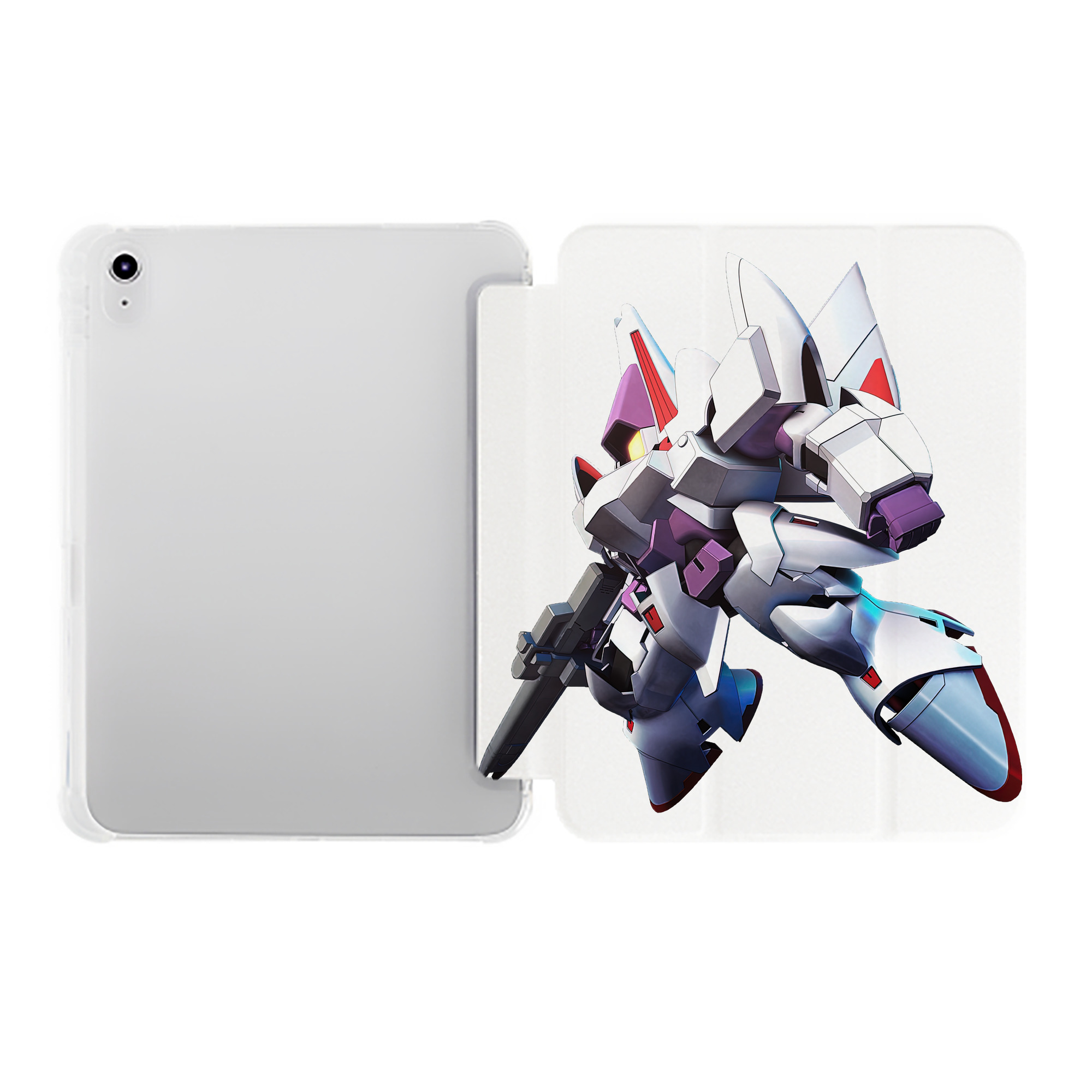 （画像用） 機動戦士ガンダム Mobile Suit Gundam IPad ケース ペン収納付き 三つ折りスタンド PUレザー×シリコン 対応機種9.5/10.5/10.9インチ